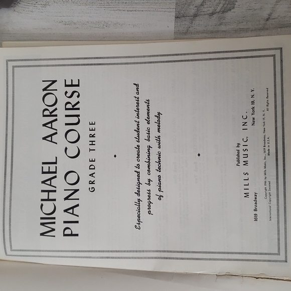 Vintage Michael Aaron piano course grade 3, The Modern Approach to Piano Study - Picture 3 of 5